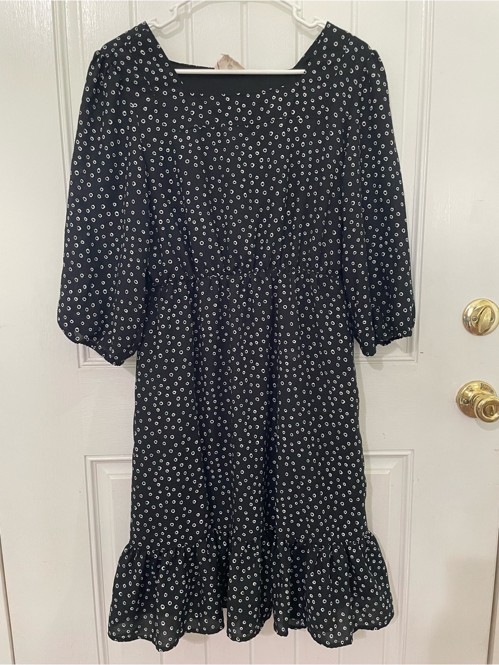 Betsey’s Boutique Shop Square Neck Polka Dot Dress